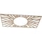 Ekena Millwork Hoover Wood Fretwork Pierced Ceiling Medallion, Red Oak, 40"W x 20"H x 14 3/4"ID x 1/4"T CMWP40X20X0250HORO - alternate 3